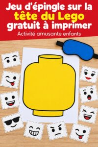 Jeu de fête avec un bonhomme Lego sur une table de fête