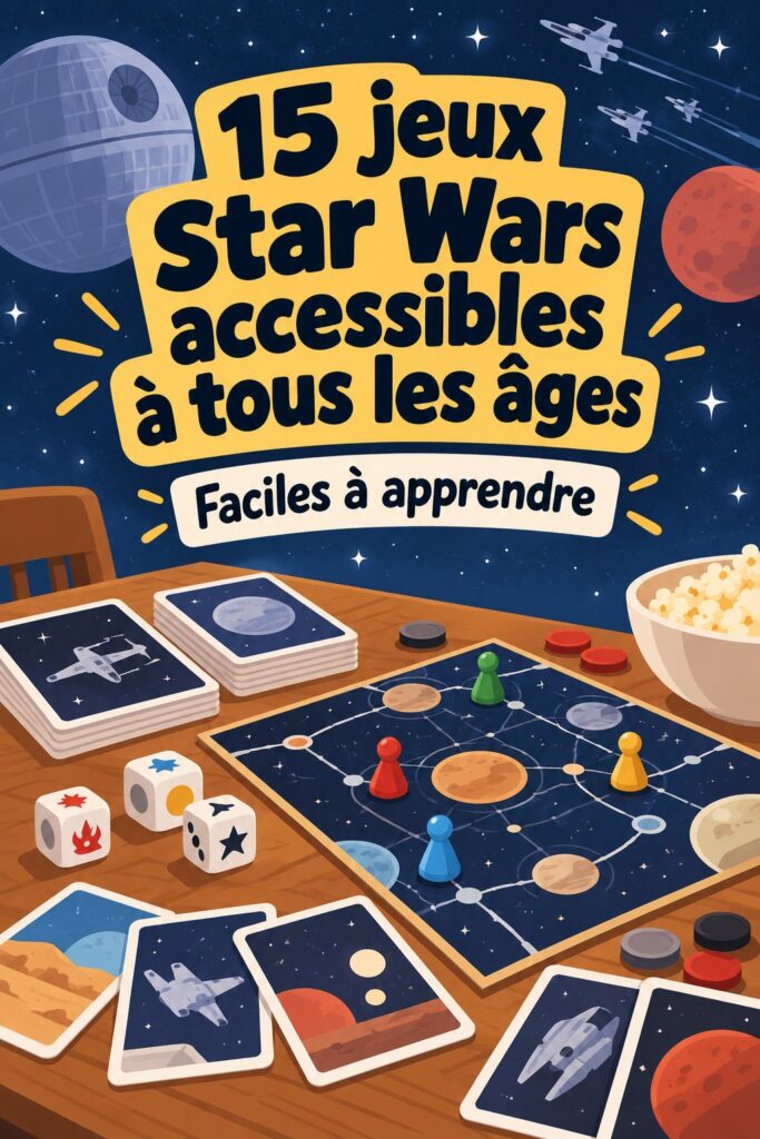 Des enfants s'amusant avec des jeux Star Wars lors d'une fête.
